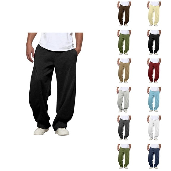 Sweatpants for Men Big And Tall 2026 Fashion Elastic Waist Drawstring Loose Fit Casual Harem Pants with Pockets Trousers