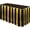 Gold and Black, variant on PMU Fringe Table Skirt (Blue) 9 ft x 29 inches Pkg/1