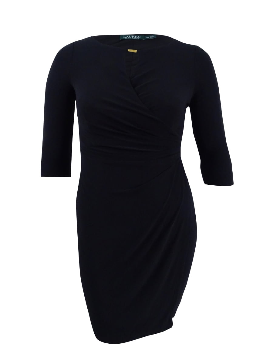 ralph lauren black wrap dress
