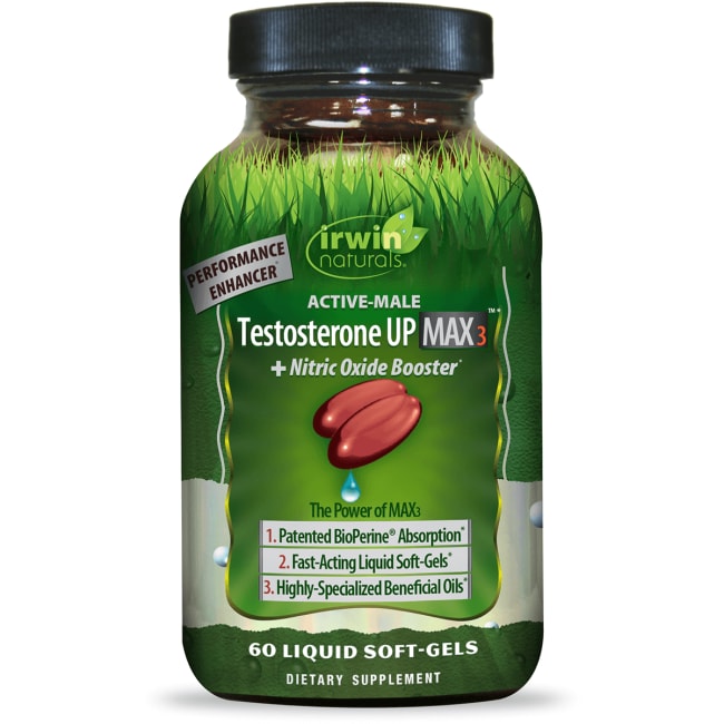 Irwin Naturals Testosterone UP Max3 + Nitric Oxide Booster 60