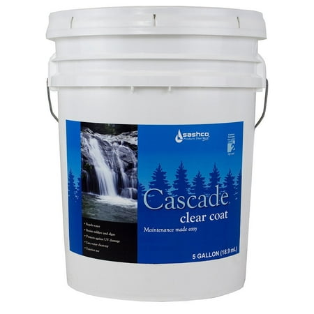 Sashco Cascade Exterior Weather Repellent, 5 Gallon Pail, Clear Pack of