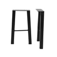 thumbnail image 2 of TC-Home 20" Industry Table Legs Set of 2 DIY Solid Iron Legs Baking Finish Black, 2 of 10