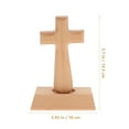 thumbnail image 3 of EeaseMX 1 pieza de adorno de cruz de madera, cruz latina de pie, cruz católica cristiana de madera maciza para decoración., 3 of 7