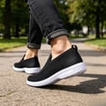 thumbnail image 6 of CHICVOMEY Men's Slip-On Walking Shoes Breathable Knit Laceless Casual Sneakers All-Day Comfort for Travel Vacation & Outdoor Activities, 6 of 8