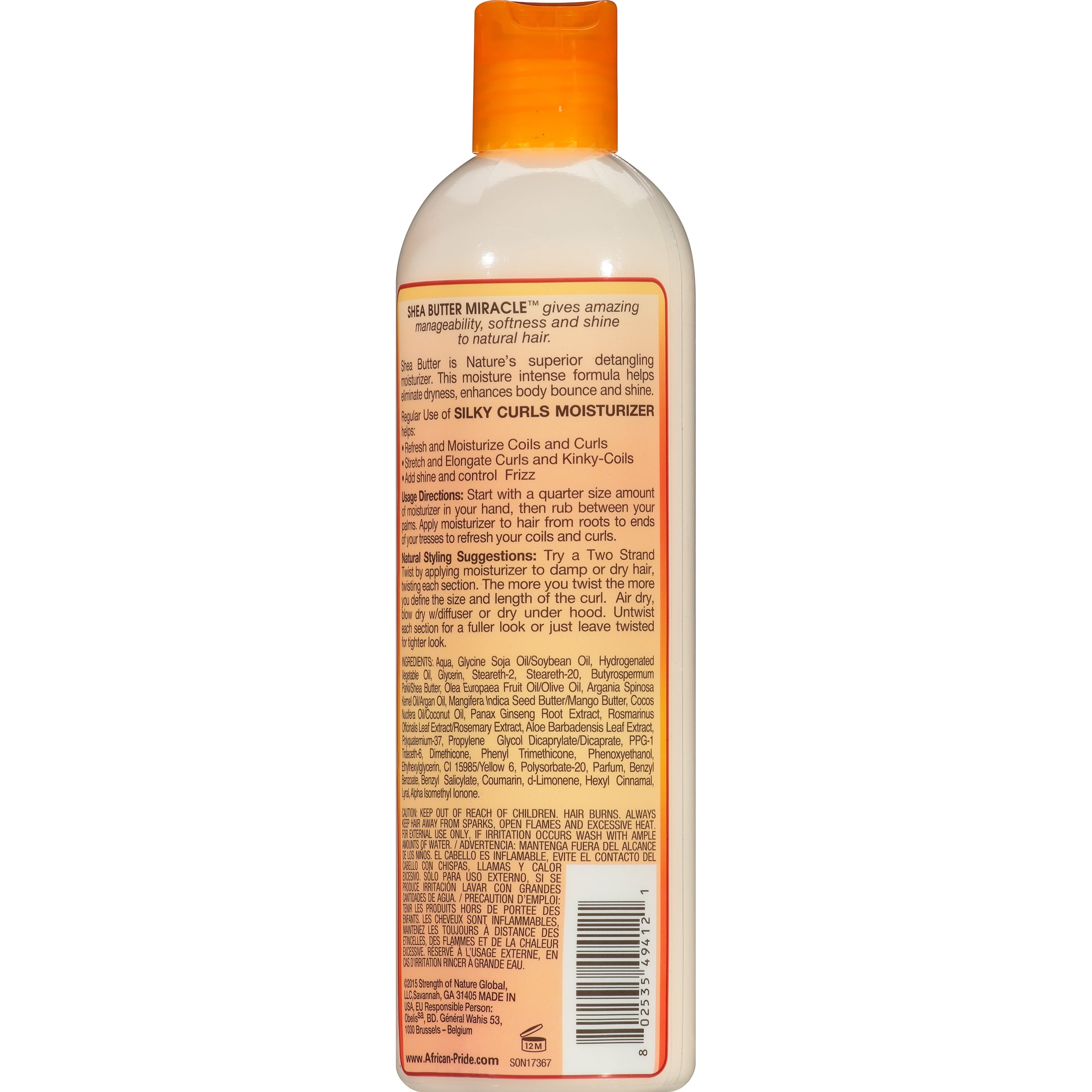 African Pride Shea Miracle 12 Fl Oz Moisture Intense Silky Curls