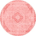 thumbnail image 1 of Ahgly Company Indoor Round Abstract Red Modern Area Rugs, 6' Round, 1 of 1
