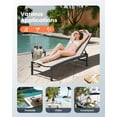 thumbnail image 5 of Pellebant  Outdoor Aluminum Patio Chaise Lounge Chair Adjustable Earth, 5 of 9