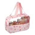 thumbnail image 4 of Bolsas de maquillaje medianas duraderas para mujeres de Unique Bargains, 1 pieza, ideales para vacaciones, camping y actividades al aire libre, color rosa, cuero PU, 4 of 4