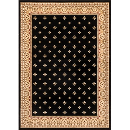 Terrace Patio Rug - Well Woven Barclay Hudson Terrace Transitional Border Black 7'10