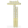 thumbnail image 4 of Unique Moments 10K Yellow Gold 1.50 CT Round Lab-grown Diamond Pear Shaped Halo Bridal Ring Set, 4 of 6