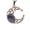Amethyst, variant on 10pcs Quartz Beads Inlaid Retro Moon Gemstone Pendants Necklace Jewelry Making-Unakite stone