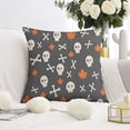 thumbnail image 2 of Halloween Throw Pillow Cases Happy Halloween Ghost Boo Spooky Pillow Cover Sofa Bed Throw Cushion Cover for Living Room Decor,18x18 Inch (2Pcs), 2 of 6