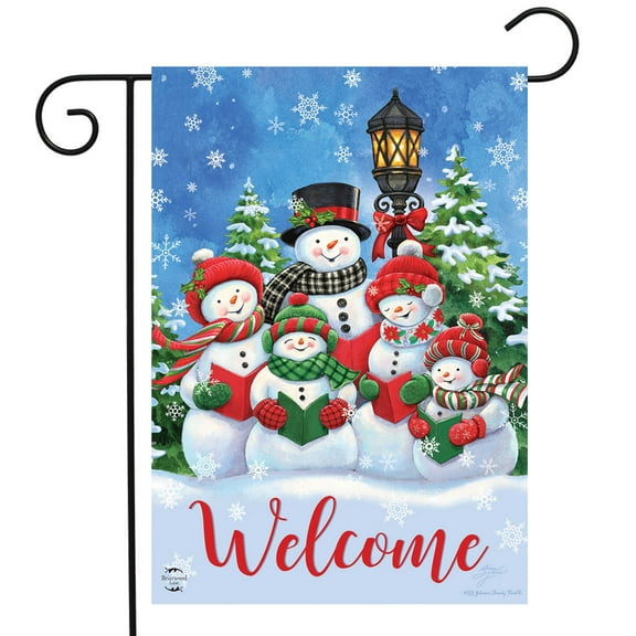Briarwood Lane Caroling Snowmen Christmas Garden Flag