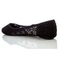 thumbnail image 3 of Charles Albert Women's Breathable Crochet Lace Ballet Flat Black Size 6, 3 of 6