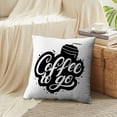 thumbnail image 4 of LALILO Throw Pillow Covers Coffee Go Lettering With Cup Modern Cushion Cover 18" x 18", 2 Pack, 4 of 6