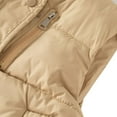 thumbnail image 6 of GYRATEDREAM Toddler Boys Girls Zip up Puffer Vest Baby Stand Collar Quilted Gilet Sleeveless Jackets Outwear with Pockets Kids Fall Winter Warm Down Waistcoat Khaki for 3-10 Years, 6 of 8