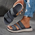thumbnail image 5 of Dakaela Womens Orthopedic Sandals Comfortable Arch Support Slip on Slides Open Toe Soft Sole Summer Beach Casual Walking Shoes Size 7, 5 of 8