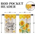 thumbnail image 5 of Yellow Sunflower Flower Kitchen Curtains, Summer Bee Boardshort Window Curtains Set of 2, Window Treatment Tier Curtains for Kitchen Over Sink Bathroom Dining Room Decor (26x36 Inch), 5 of 5