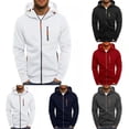 thumbnail image 6 of CENL Men Casual Long Sleeve Zip Up Hoodies Tops Sport Slim Fit Hooded Sweatshirt Coat, 6 of 9
