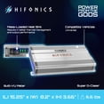 thumbnail image 5 of Hifonics Brutus BG 1100 Watt 4 Channel Amplifier with Built-In UV Meter, Silver, 5 of 14