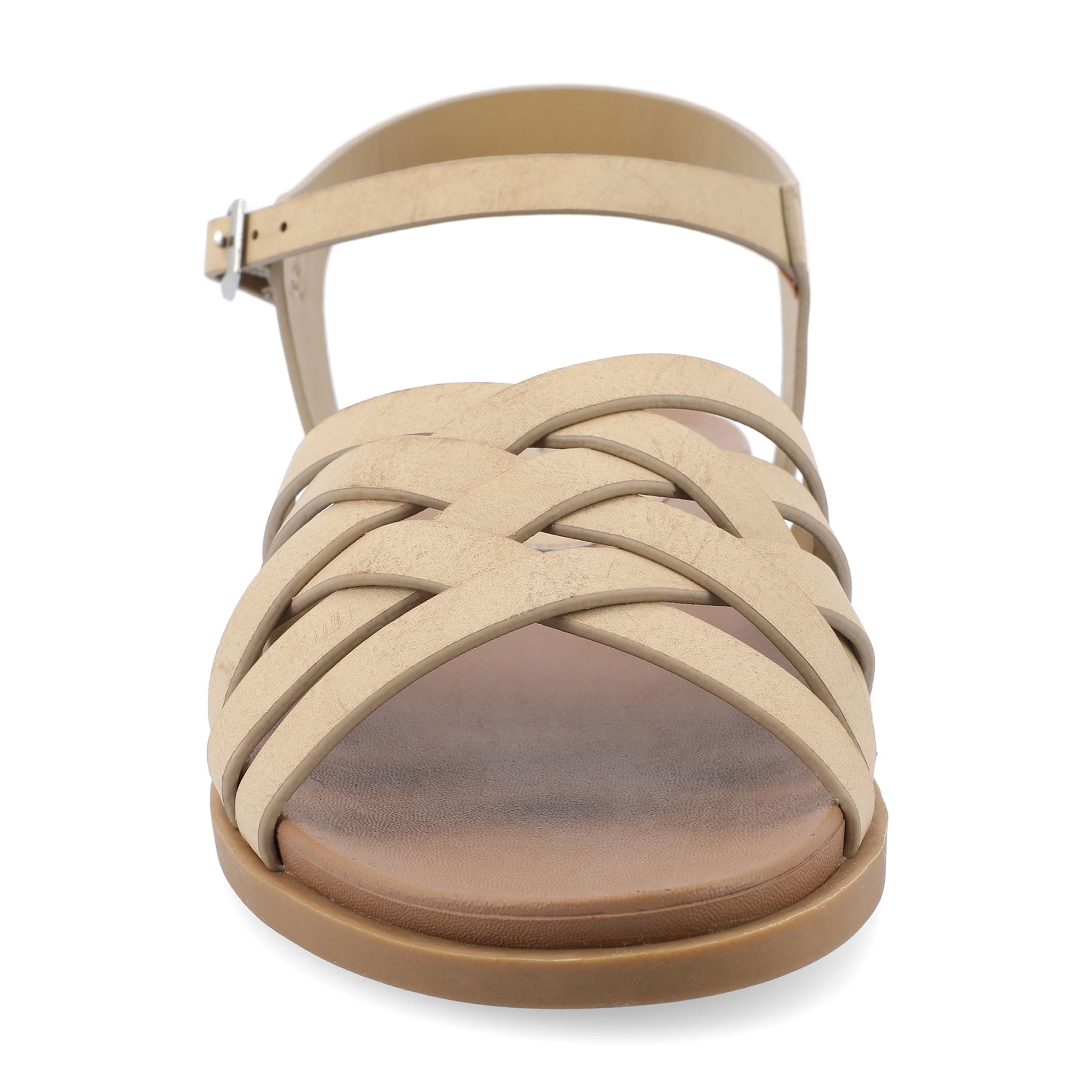 Journee Womens Kimmie Ankle Strap Flat Sandals