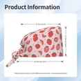 thumbnail image 6 of Kdxio Strawberry Pattern Turban Hat for Women Men Comfortable Adjustable Cleaning Working Cap with Sweatband, 6 of 8