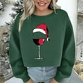 thumbnail image 4 of Turilly Women's Christmas Sweatshirts Short Shoulder Long Sleeve Print Pullover Hoodless Sweatshirt, 4 of 5