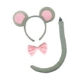 thumbnail image 2 of Diadema con orejas de ratón, orejas de animal, disfraz infantil para Halloween y baile. 3 piezas, 2 of 9