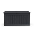 thumbnail image 2 of 230 Gallon Lockable Resin Deck Box, Waterproof Outdoor Storage Box for Patio Furniture Cushions, Garden Tools & Pool Accessories Storage, Black, 2 of 9