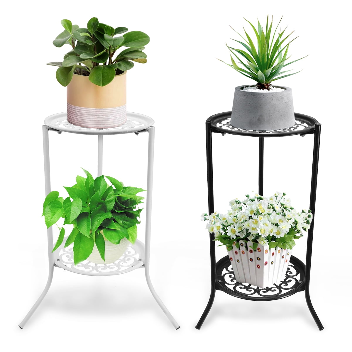 indoor black plant stand
