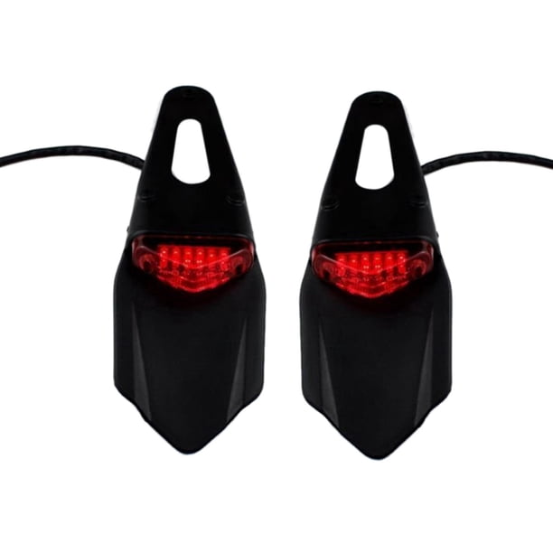 2x Guardabarros Trasero Led Freno Cola Roja Motocross Motocross Xr Crf Klx Enduro Exc