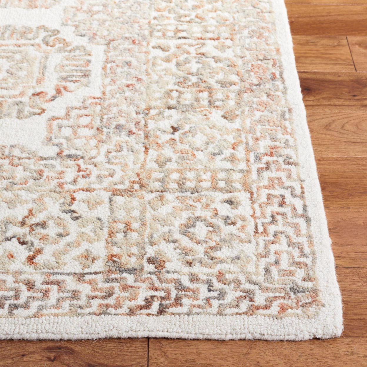 Safavieh  Handmade Aspen Abelia Boho Wool Rug 4' x 6' 4' x 6' Indoor, Handmade Living Room, Bedroom, Dining Room Rectangle
