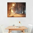 thumbnail image 2 of JRXY  Canvas Wall Art - Winter Park Warm Light, Seasons Framed  20x16in, 2 of 4