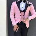 thumbnail image 1 of Fashion Handsome Groom Tuxedos Jacket Vest Pant-DF, 1 of 5