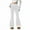 White, variant on cocolona Womens High Waist Fleece Lined Leggings Winter Thermal Warm Flare Yoga Pants Fashion Solid Color Lounge Trousers with Pockets