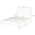 Amolife Queen Upholstered Platform Bed Frame with Diamond Button Tufted