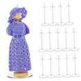 thumbnail image 6 of FRCOLOR 15pcs Clear Doll Stand Figure Display Holder Desktop Support for Dolls Collection, 6 of 8
