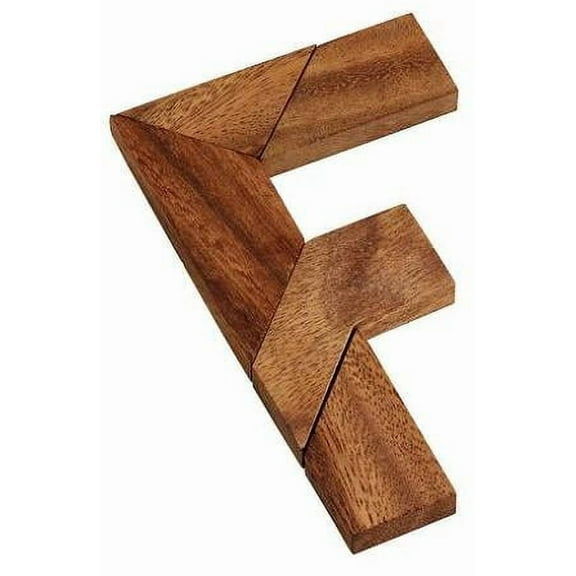 F Letter Puzzle Wooden Brain Teaser