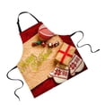 thumbnail image 4 of Delantal navideño unisex de algodón duradero, lavable, para chef, cocina, repostería, restaurante y manualidades, 75 x 67 cm, diseño navideño. Regalo 1, 4 of 6