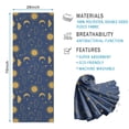 thumbnail image 2 of Blue Sun Moon Cloud Star Pattern Hot Yoga Mat Towel Non Slip for Hot Yoga - Quick-Drying Yoga Mat Cover with 4 Corner Pockets with Travel Bag - Hot Yoga Towel Non Slip 70"x26", 2 of 6