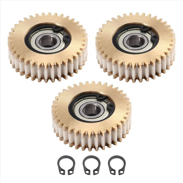 3 Engranajes de Motor de Cobre con Rodamiento, 36 Dientes, para Buje de Rueda de Bicicleta Eléctrica, 38 X 12 mm, Transmisión de Potencia.