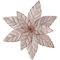 Northlight 10" Glittered Poinsettia Christmas Floral Clip Pink