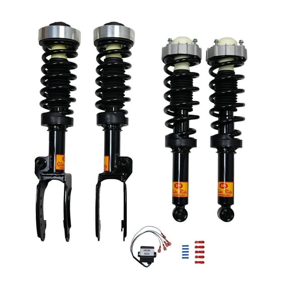 Strutmasters 4-Wheel Air Suspension Conversion Kit with Light Module for 2007-2015 Audi Q7 (AD14FM)