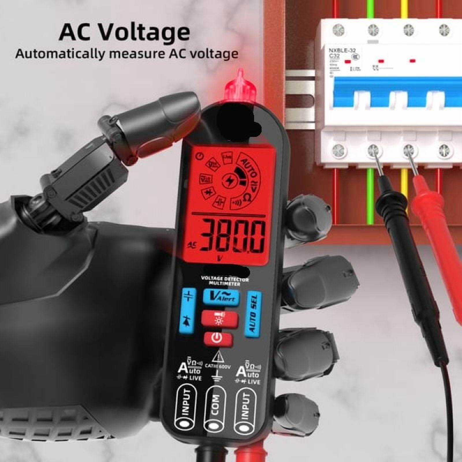 Rechargeable Digital Multimeter Professional Automatically Measure Voltage Tester Detector ,High&Low Sensitivity