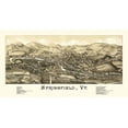 thumbnail image 2 of Burleigh 14x9 Black Ornate Wood Framed with Double Matting Museum Art Print Titled - Springfield Vermont - Burleigh 1886, 2 of 4