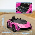 thumbnail image 3 of Qaba 12V Lamborghini Licensed Electric RC Car for Kids, Toddler Ride on Toys Gift, Pink, 3 of 9
