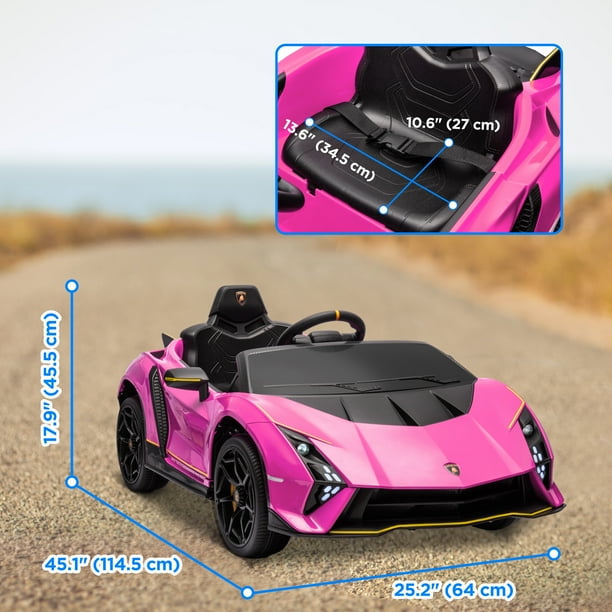 Qaba 12V Lamborghini Licensed Electric RC Car for Kids, Toddler
