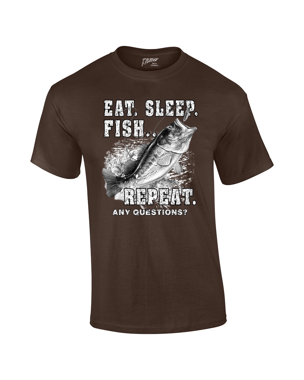 Fishing Eat Sleep Fish Repeat Funny Outdoors Novelty Short Sleeve T-shirt - Bild 11 von 48