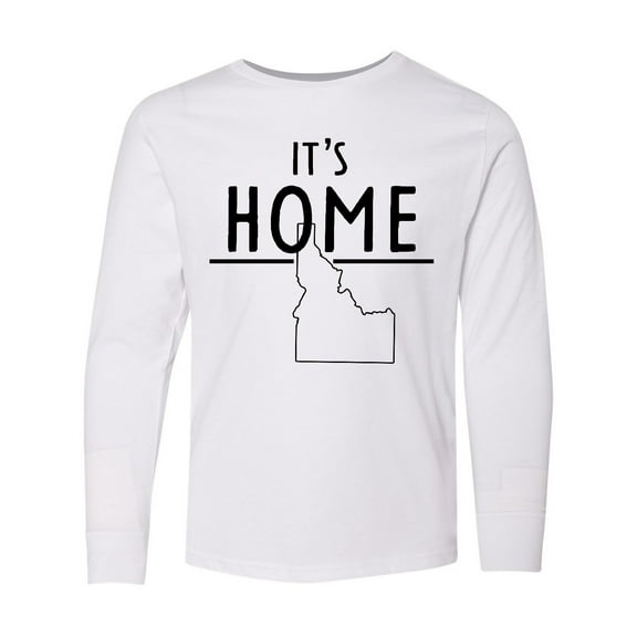 Inktastic It's Home- State of Idaho Outline Long Sleeve Youth T-Shirt