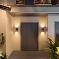 thumbnail image 4 of C Cattleya 2-Light Matte Black Aluminum LED Outdoor Wall Lights(2-Pack), 4 of 6